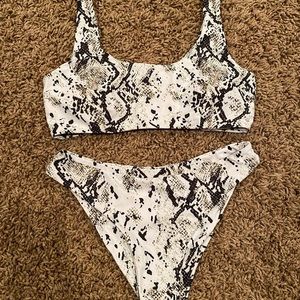 SHEIN - Snakeskin Print Bikini Swimsuit - New With Tags